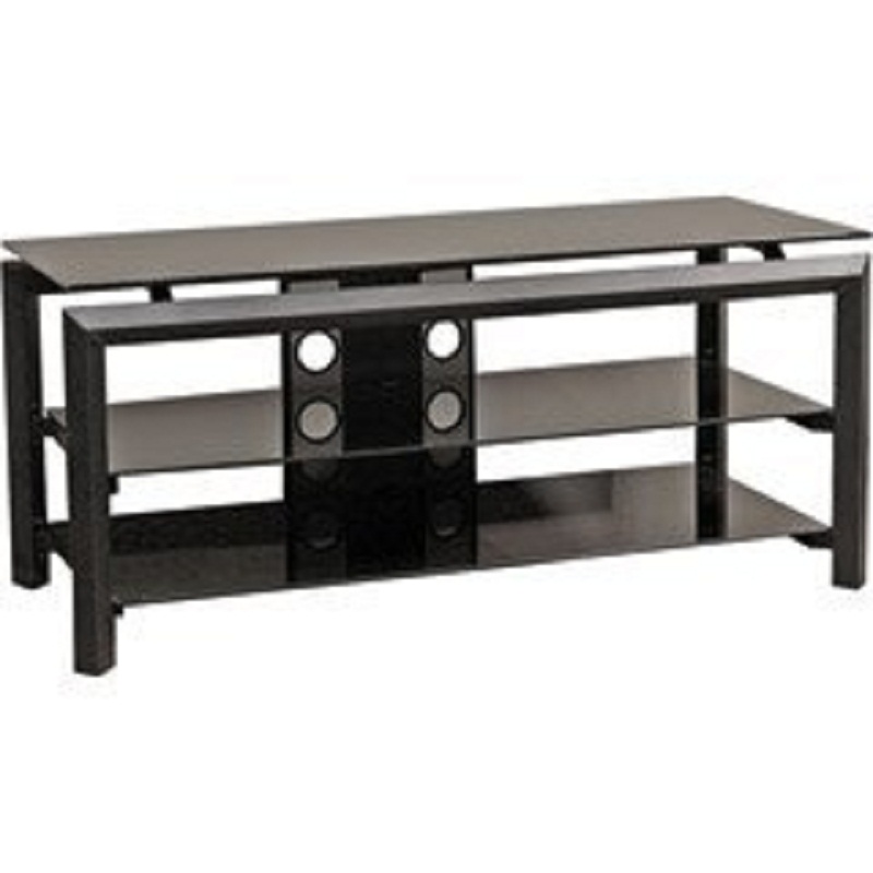 Tech Craft Bernini Series Rectangular Black Glass TV Stand for 2644