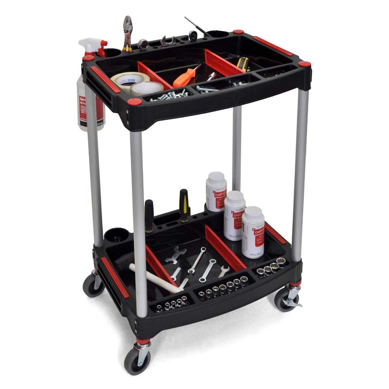 luxor 2 shelf service cart